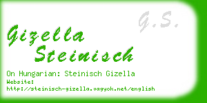 gizella steinisch business card